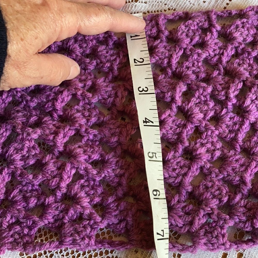 Crochet Multi Color Neck Scarf Made With Love - Picture 7 of 8